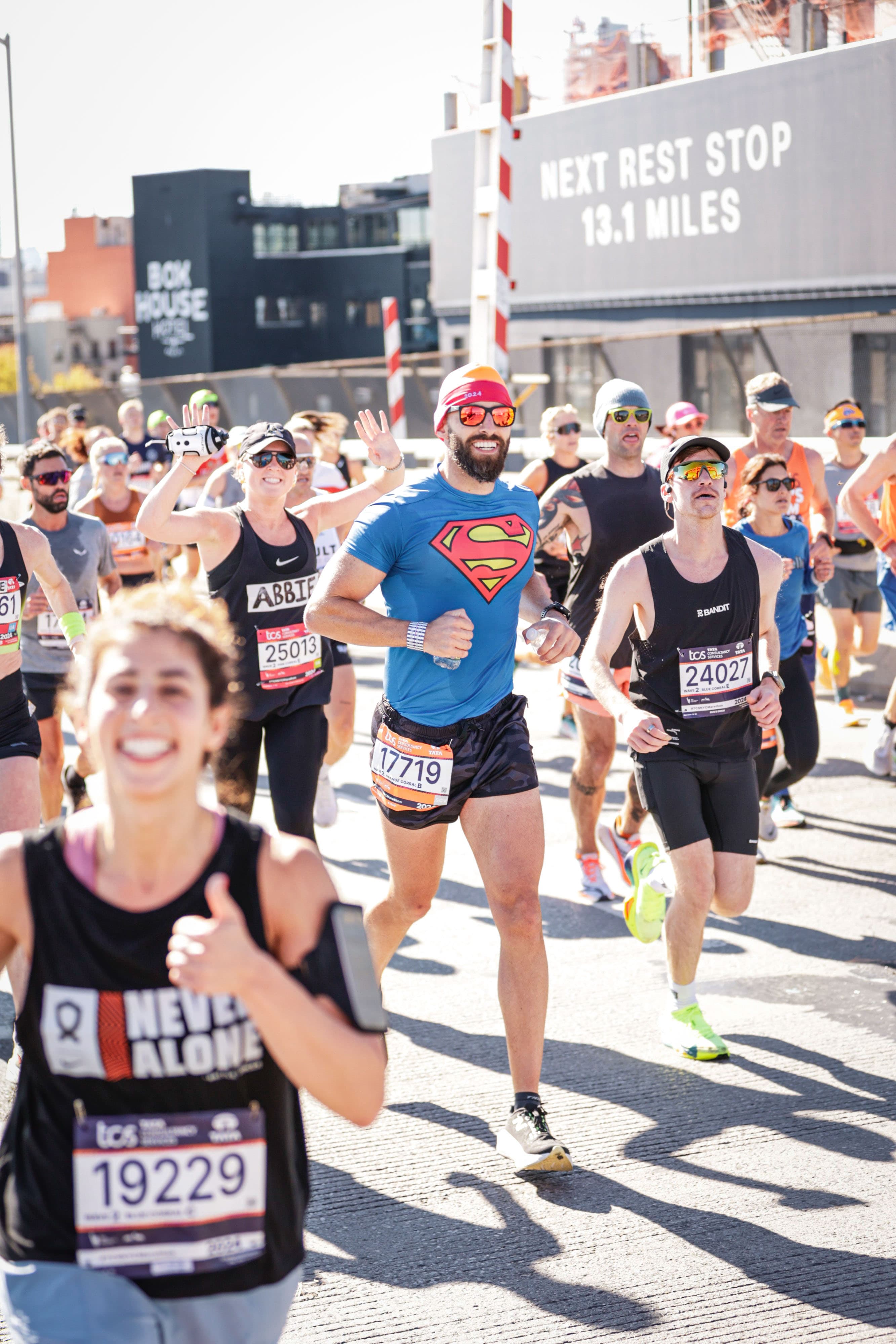 Tony Segreto running the New York City Marathon.